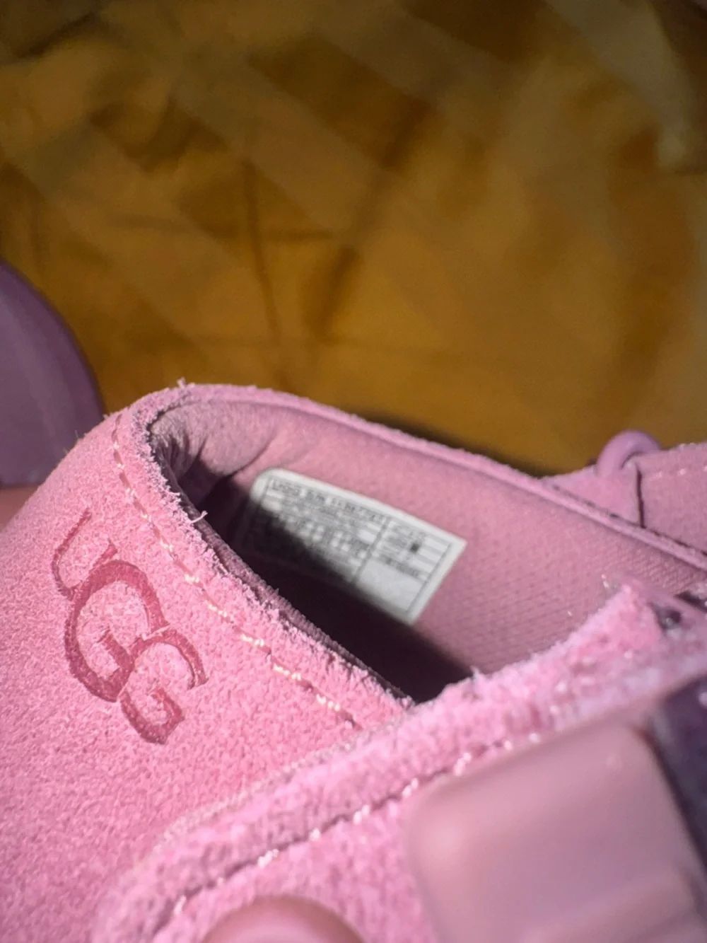 UGG Kids Pink Suede Moccasin Slip-Ons